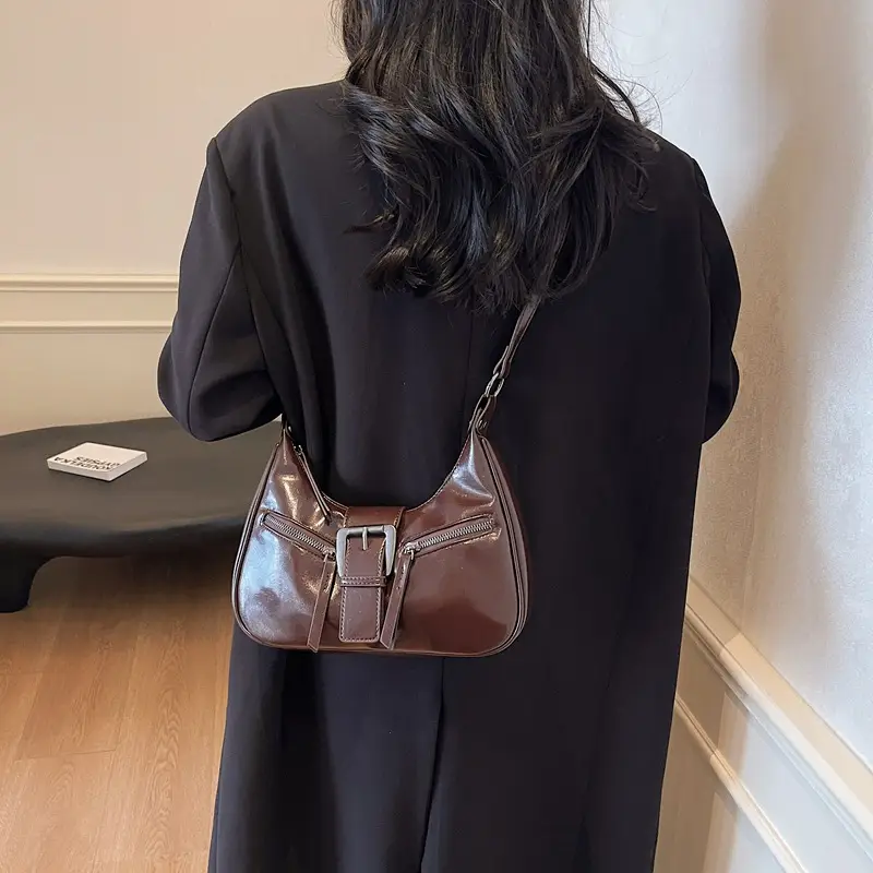 2025 New Black Texelized Shoulder Bag - Image 6