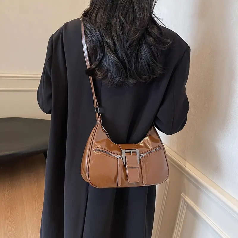 2025 New Black Texelized Shoulder Bag - Image 7