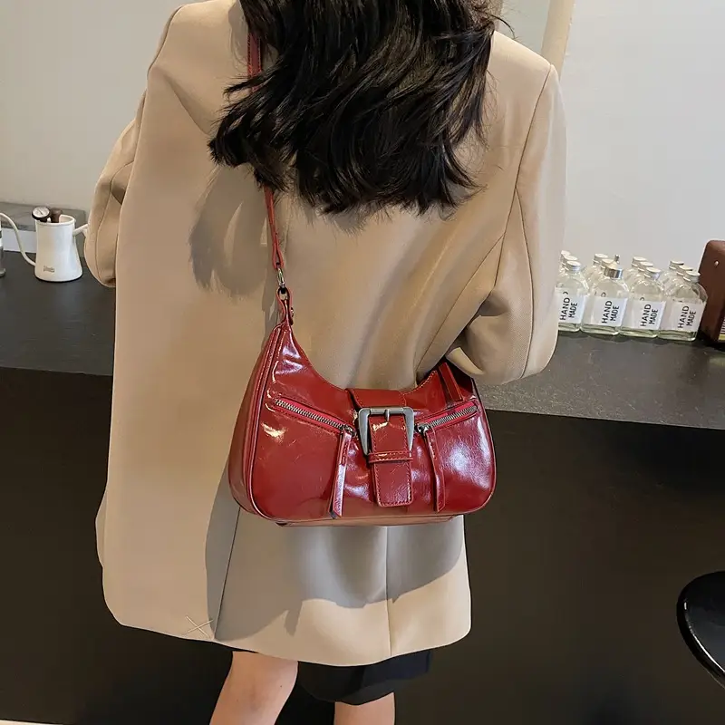 2025 New Black Texelized Shoulder Bag - Image 8