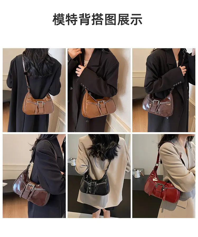 2025 New Black Texelized Shoulder Bag — feature 10