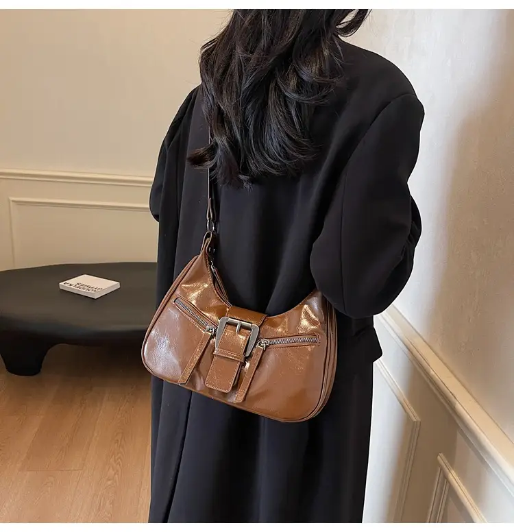 2025 New Black Texelized Shoulder Bag — feature 17
