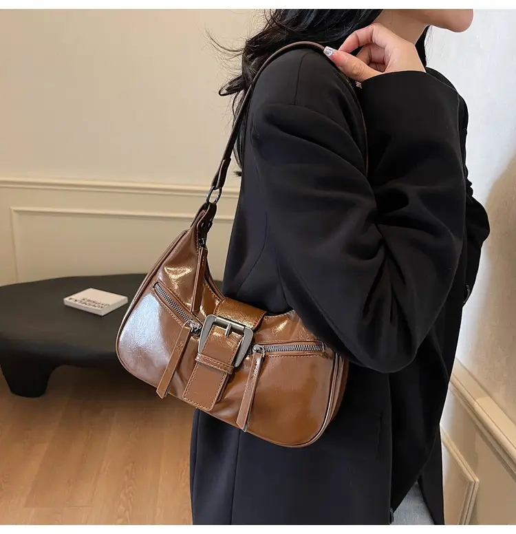 2025 New Black Texelized Shoulder Bag — feature 21