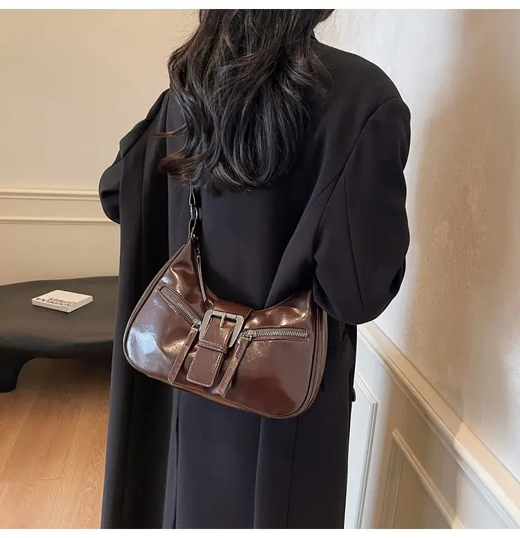 2025 New Black Texelized Shoulder Bag — feature 30
