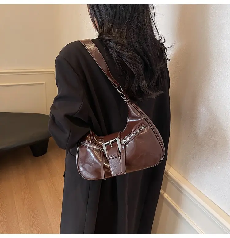 2025 New Black Texelized Shoulder Bag — feature 32