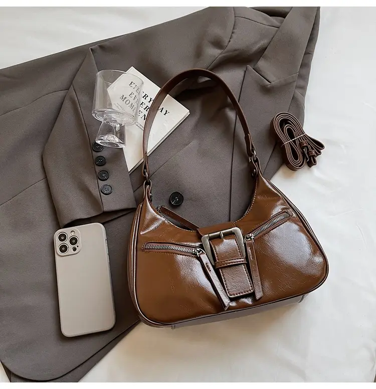 2025 New Black Texelized Shoulder Bag — feature 43