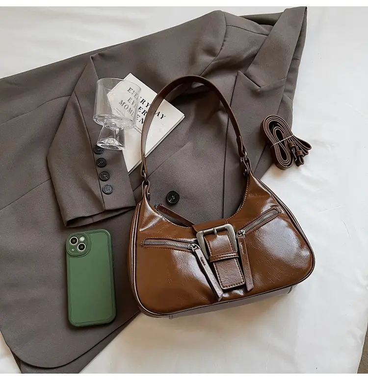 2025 New Black Texelized Shoulder Bag — feature 44