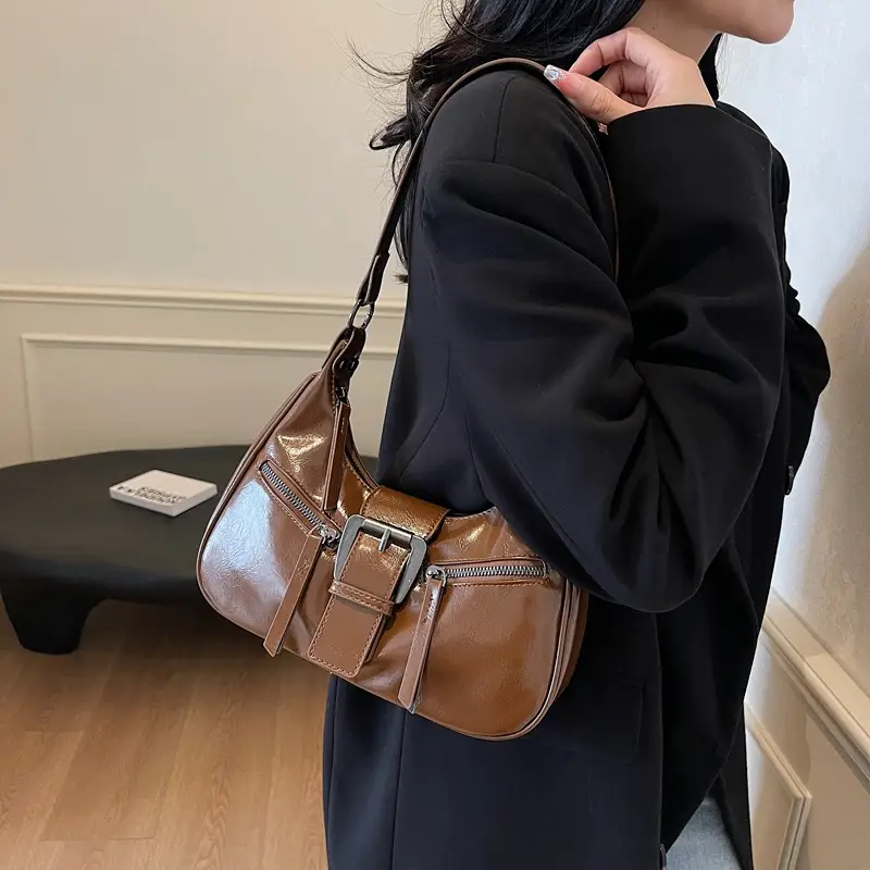 2025 New Black Texelized Shoulder Bag - Image 4
