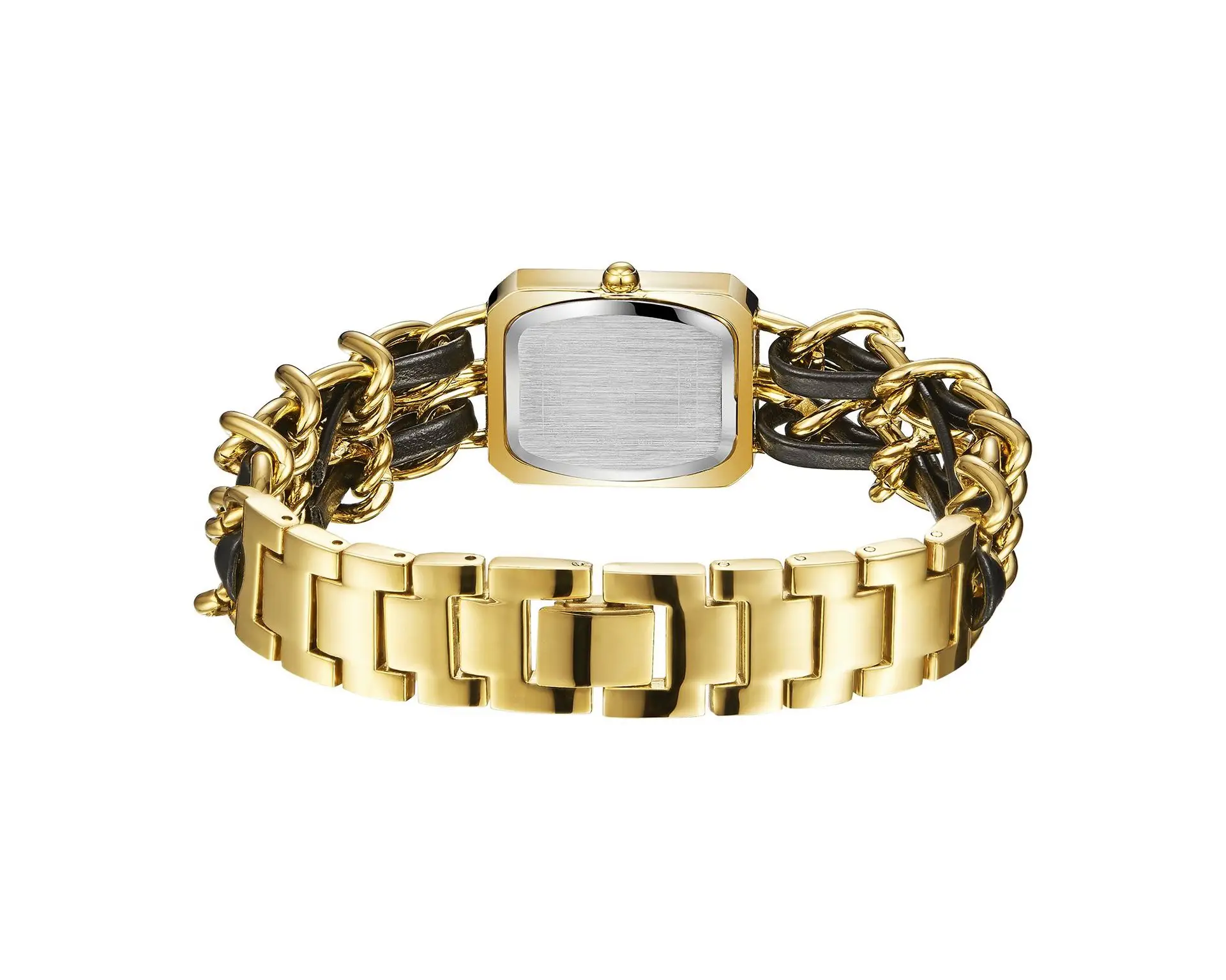 Women's Golden Black Woven Chain Watch with Quartz Movement — feature 4