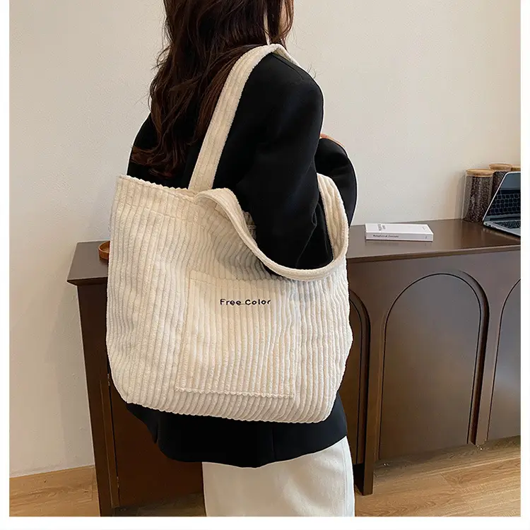 Black Velvet Tote Bag for Women 2024 - Image 7