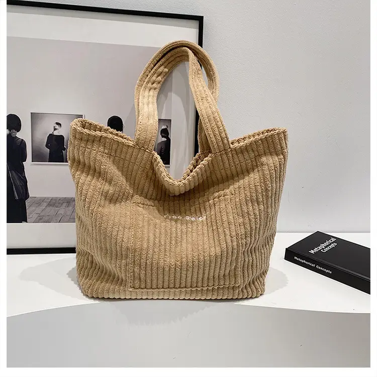 Black Velvet Tote Bag for Women 2024 - Image 3