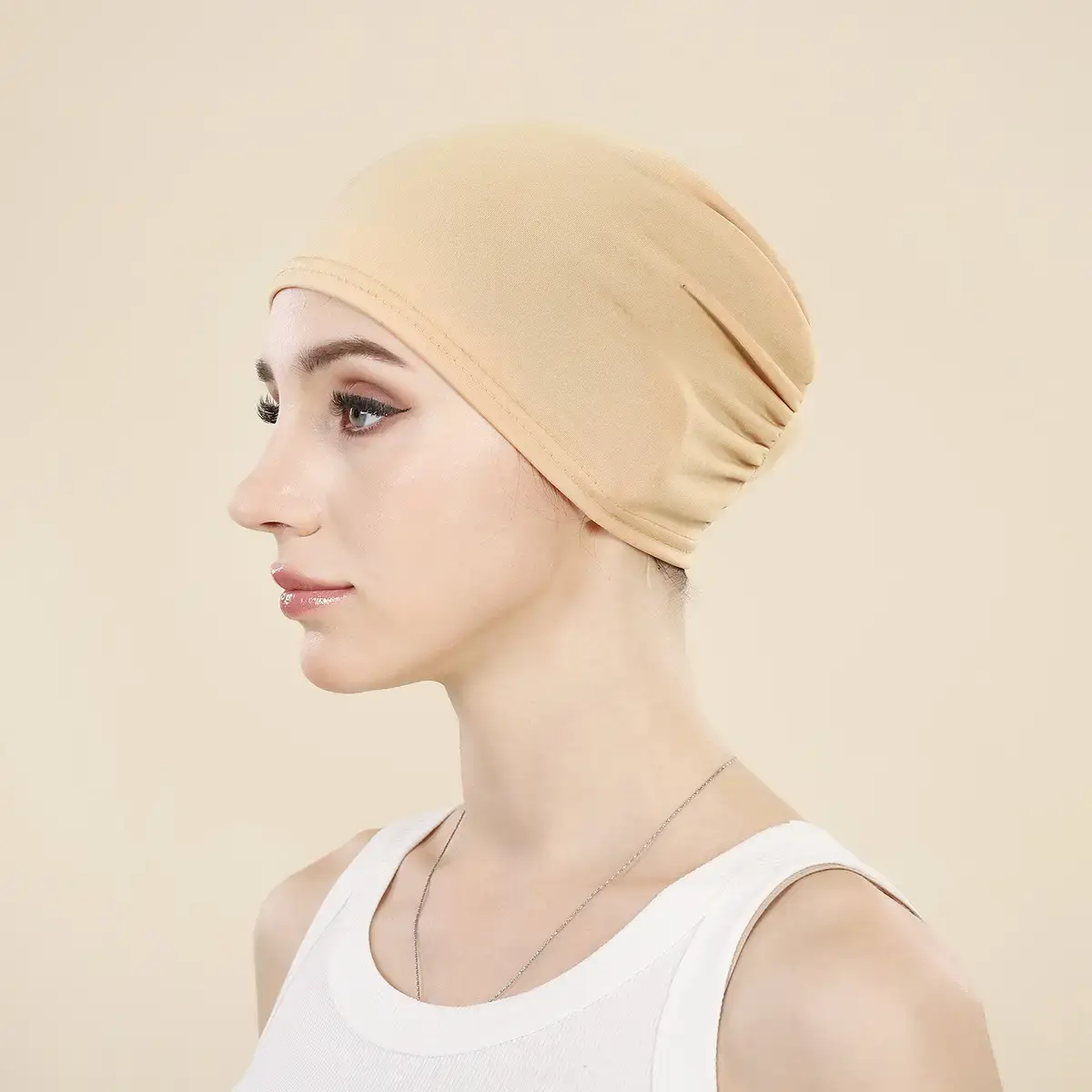 Muslim Turban Cap Solid Color for Women - Image 6