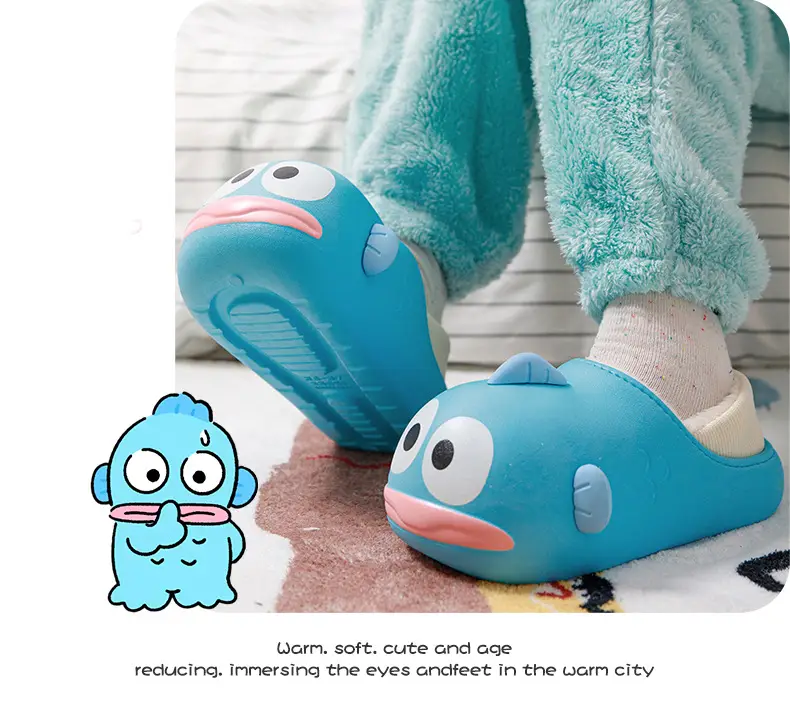 Cute Clown Fish Cotton Slippers Women Winter — feature 12