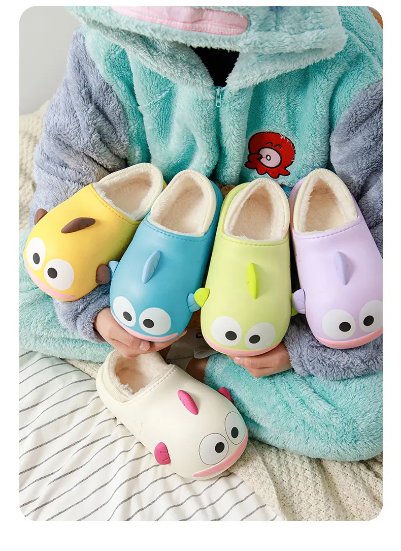 Cute Clown Fish Cotton Slippers Women Winter — feature 16
