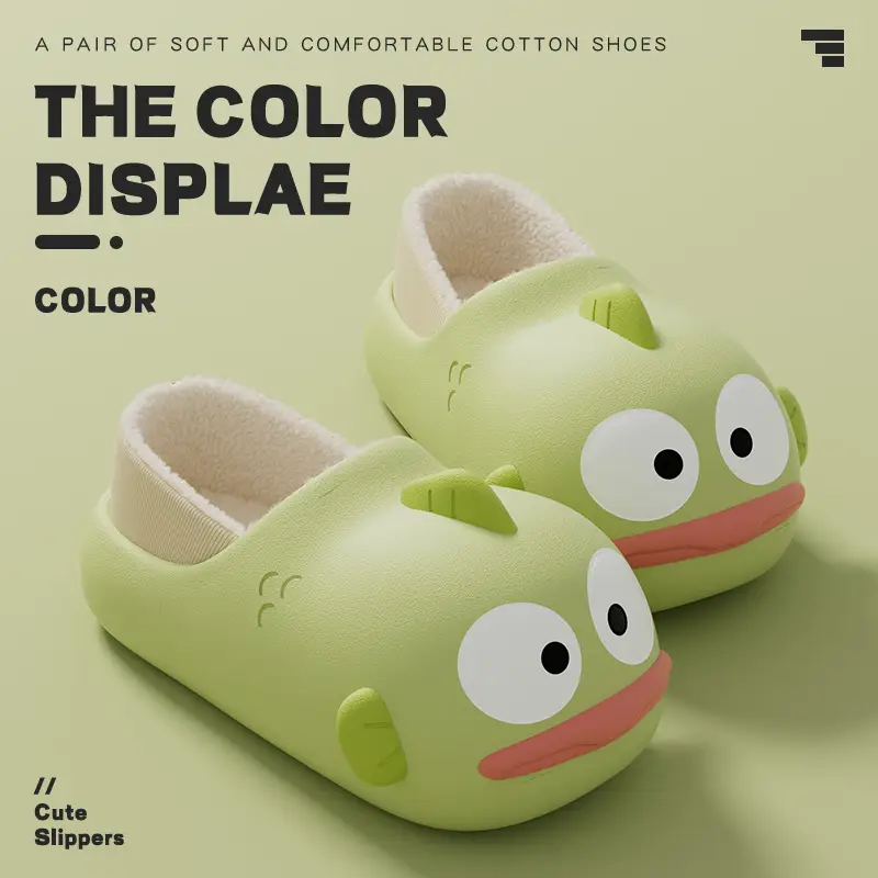 Cute Clown Fish Cotton Slippers Women Winter - Image 2