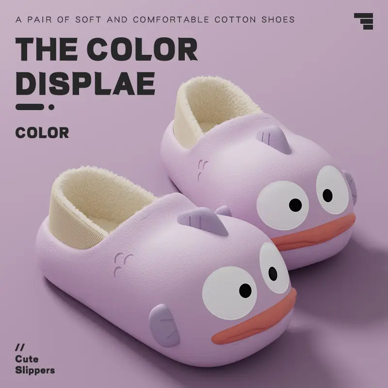 Cute Clown Fish Cotton Slippers Women Winter - Image 3