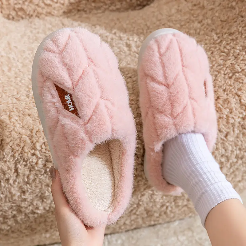 Cotton Slippers for Women, Winter 2026 New Model, Indoor Home Non-Slip Warm Couple's Plush Slippers, Winter Men's Style
