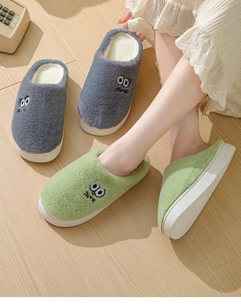 Cotton Slippers for Women, Winter 2026 New Model, Indoor Home Non-Slip Warm Couple's Plush Slippers, Winter Men's Style — feature 15