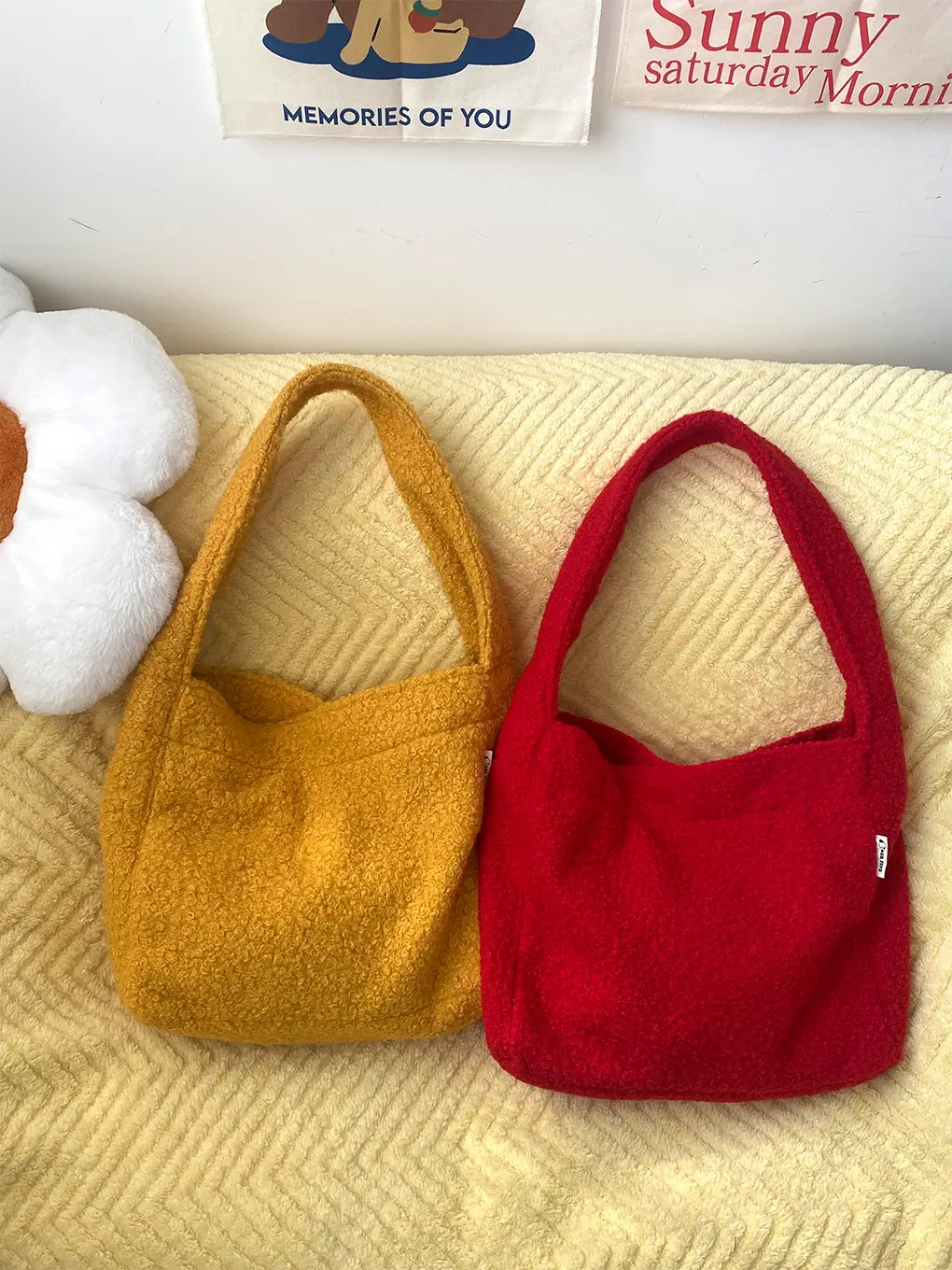 Red Shoulder Bag for Women Winter Ins Style - Image 3
