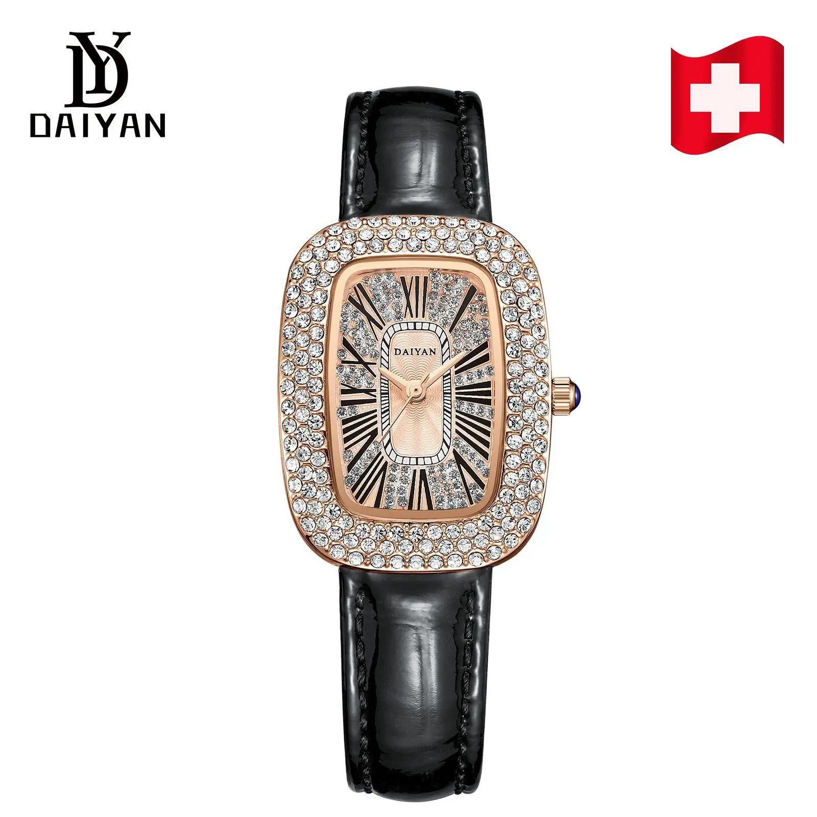Daiyan Women's Light Luxury Watch with Diamond Case - Image 2