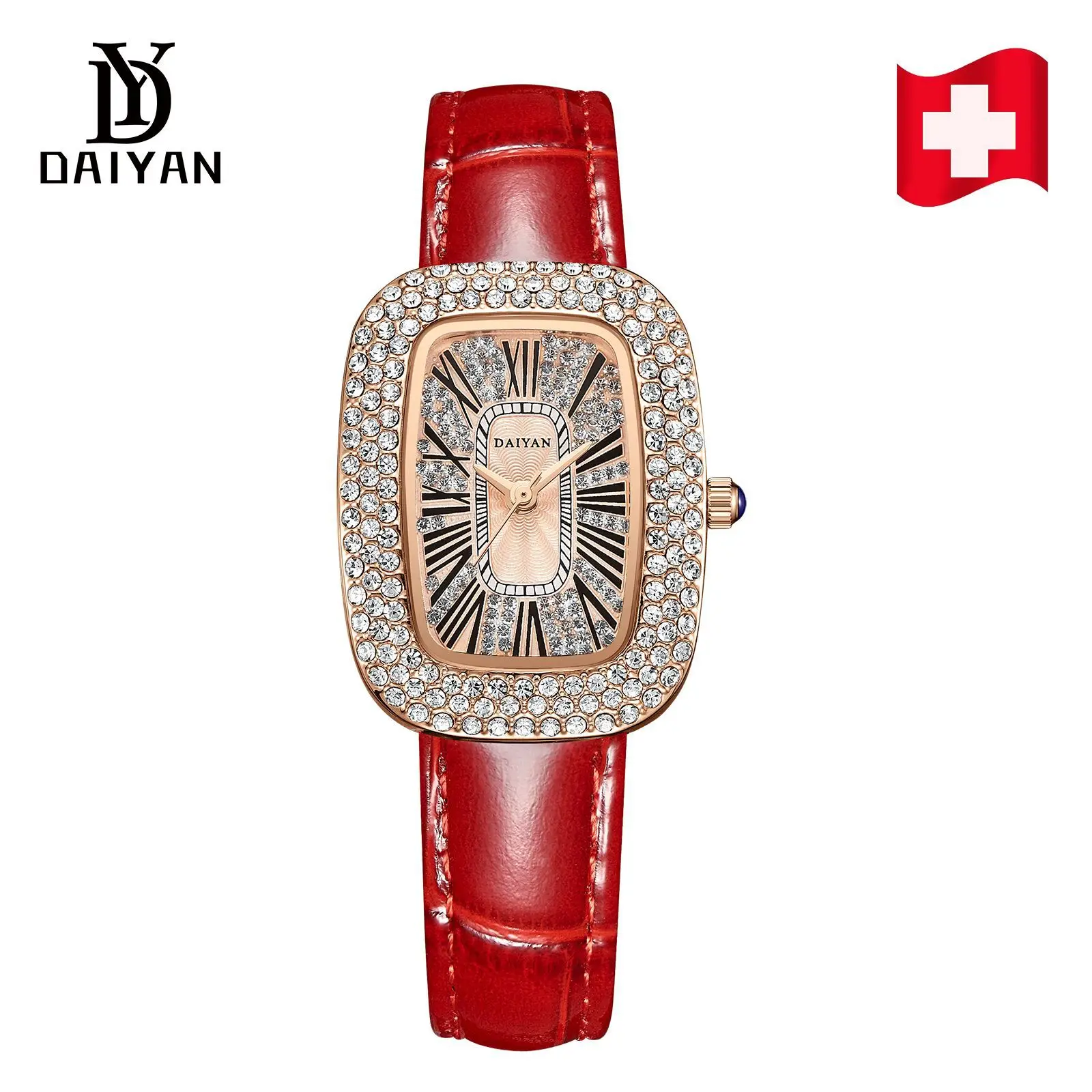 Daiyan Women's Light Luxury Watch with Diamond Case - Image 3