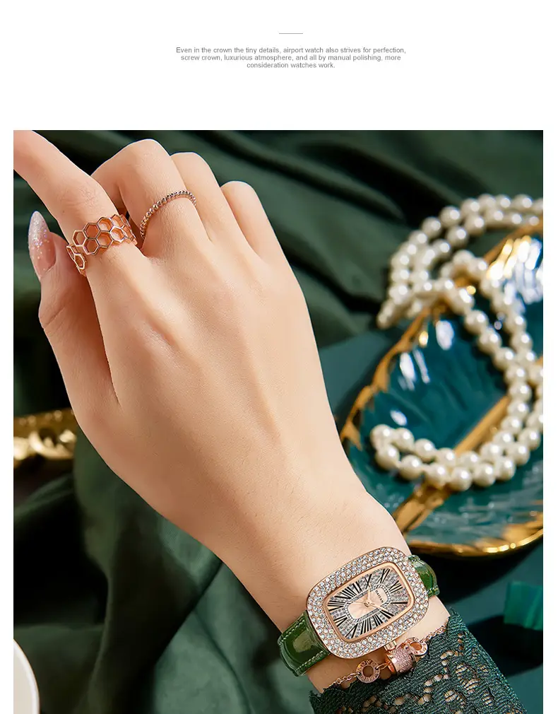 Daiyan Women's Light Luxury Watch with Diamond Case — feature 12