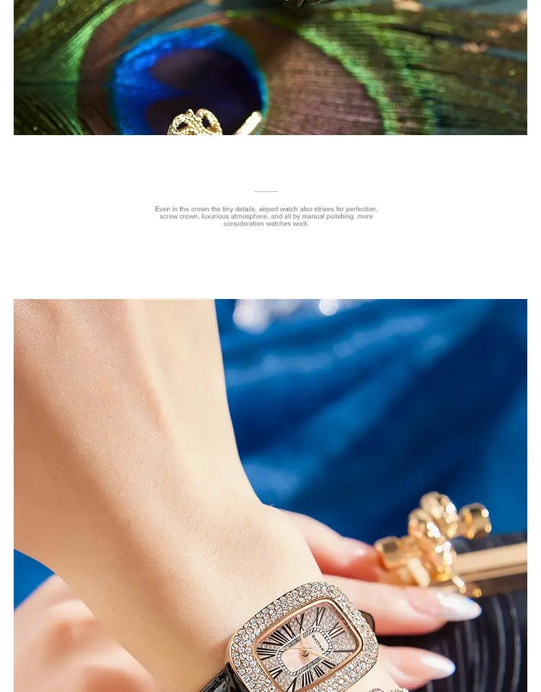 Daiyan Women's Light Luxury Watch with Diamond Case — feature 9