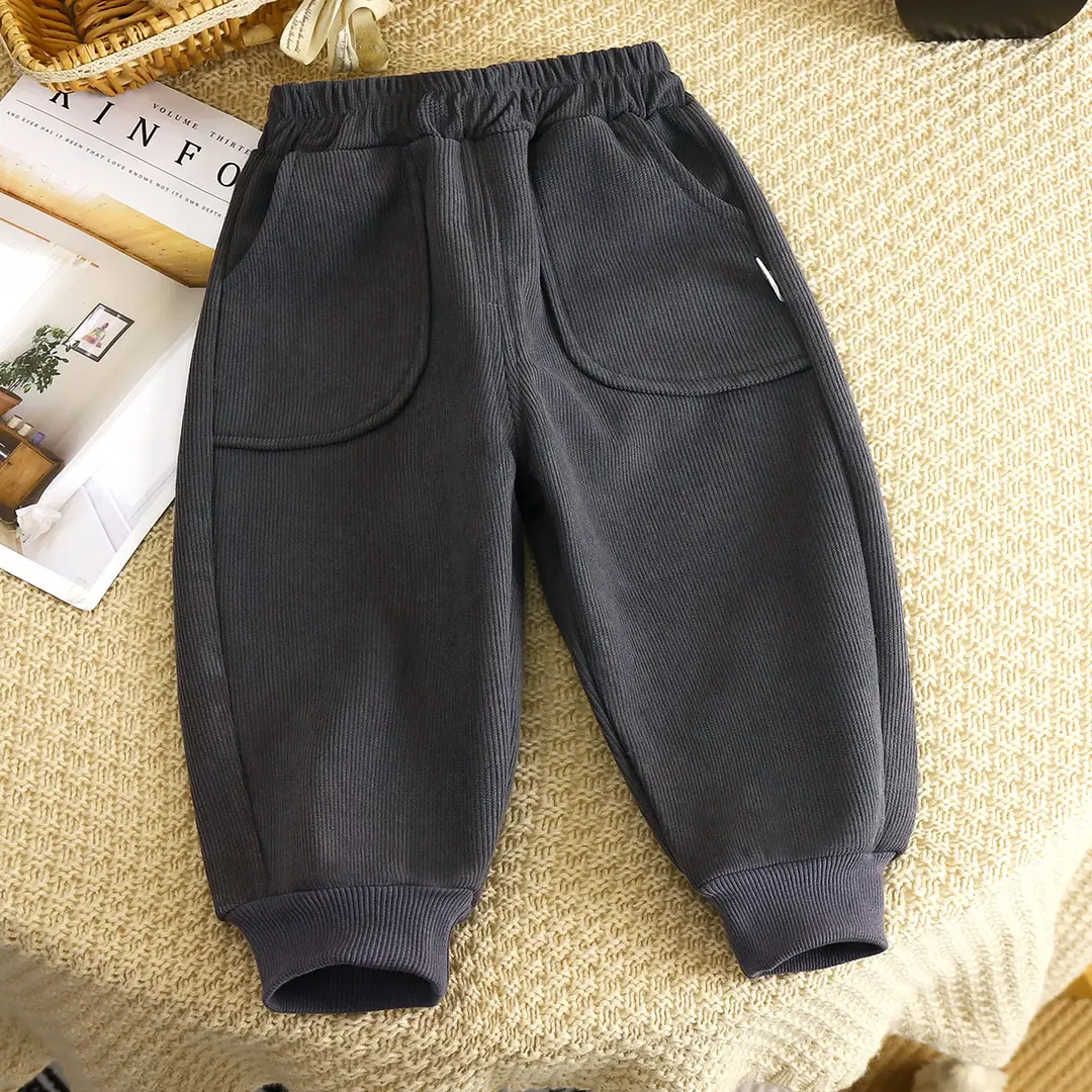 Children's velvet pants winter new boys thick baby warm girls pants sports pants children's pants wholesale — feature 12