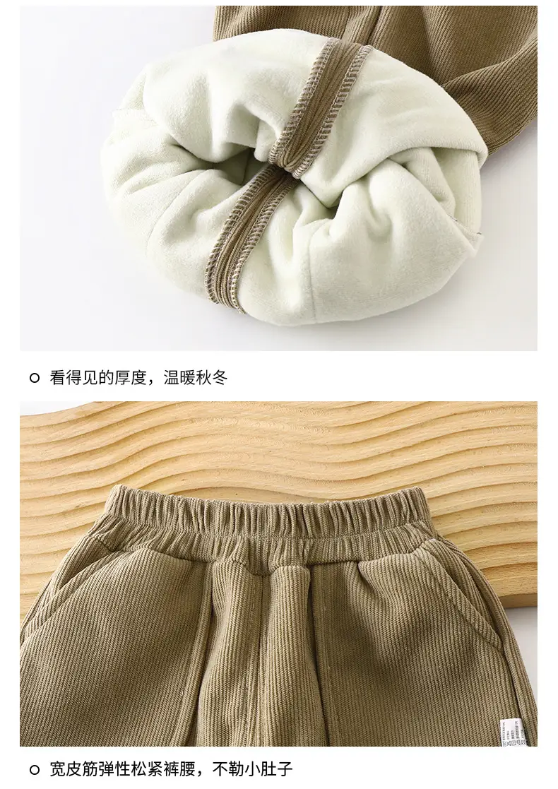 Children's velvet pants winter new boys thick baby warm girls pants sports pants children's pants wholesale — feature 16