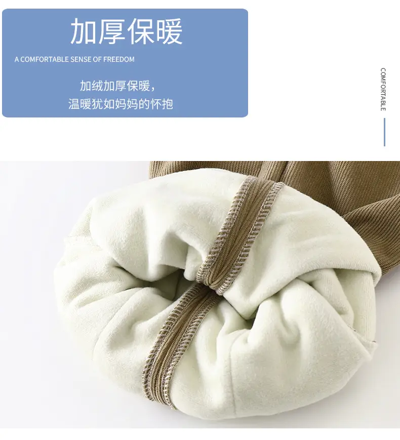 Children's velvet pants winter new boys thick baby warm girls pants sports pants children's pants wholesale — feature 6