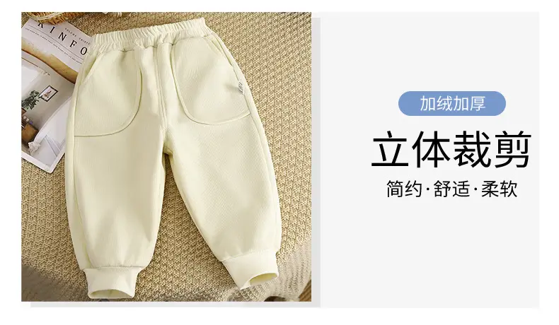 Children's velvet pants winter new boys thick baby warm girls pants sports pants children's pants wholesale — feature 8
