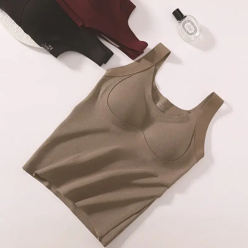 Women's Fleece Lined Warm Vest Coffee Brown - Image 6