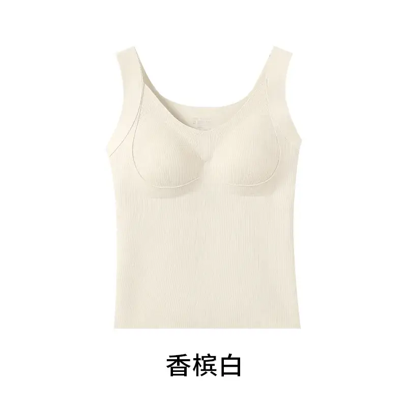 Women's Fleece Lined Warm Vest Coffee Brown - Image 2