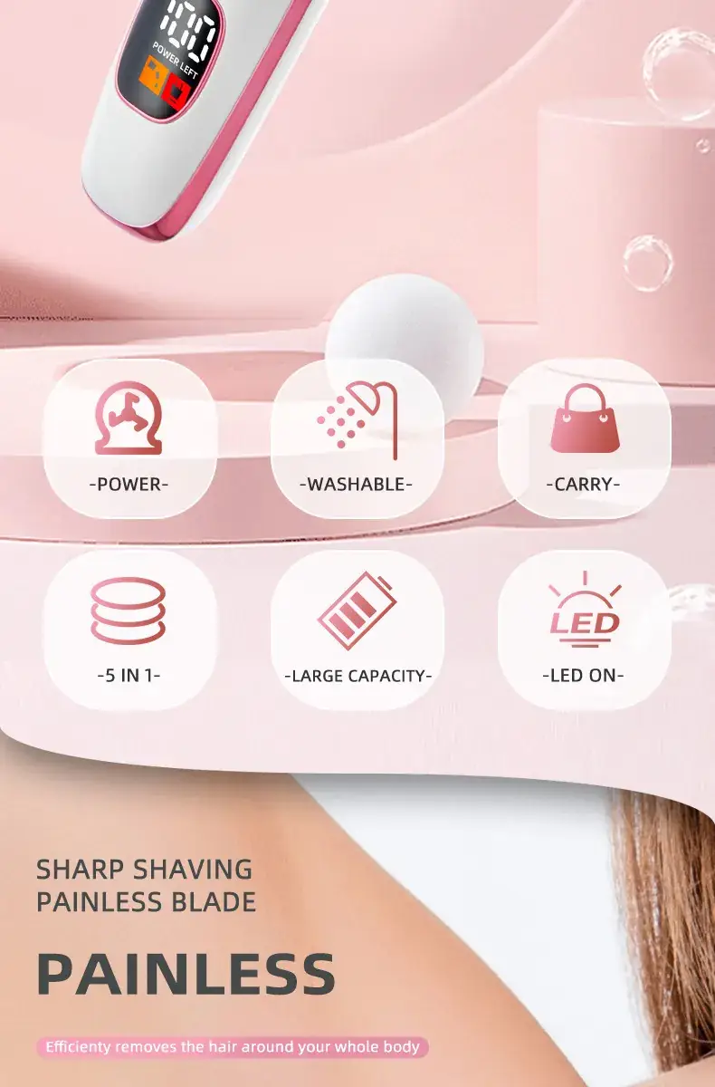Five-in-One Digital Display Women's Hair Trimmer — feature 3