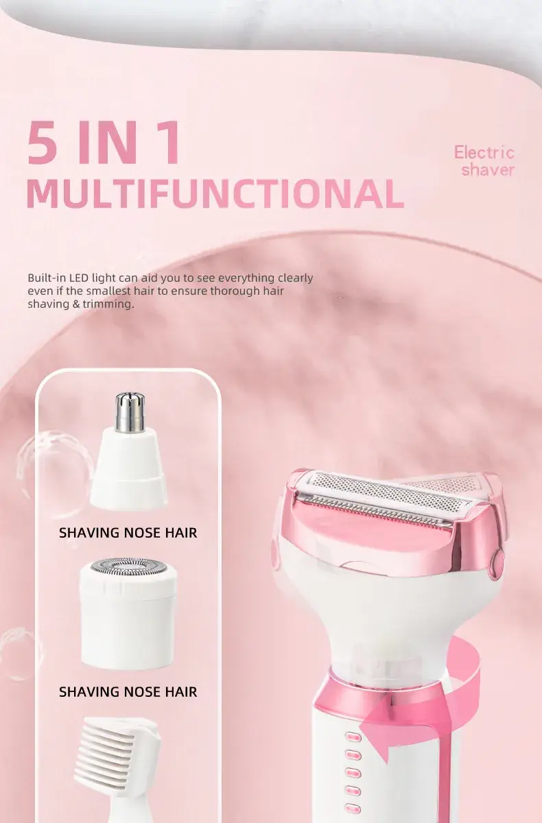 Five-in-One Digital Display Women's Hair Trimmer — feature 5