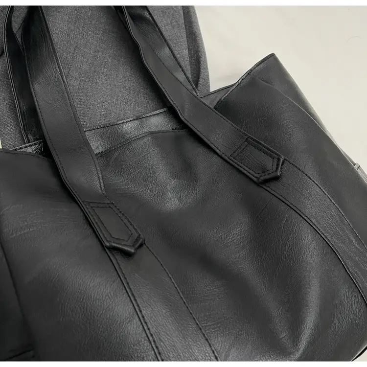 Retro Leather Tote Bag Brown Large Capacity — feature 26