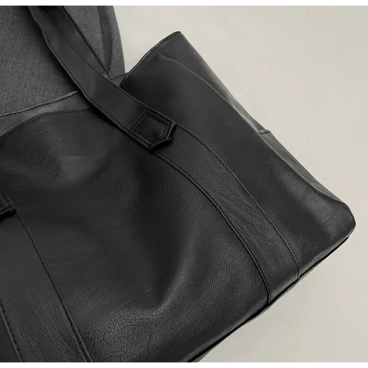 Retro Leather Tote Bag Brown Large Capacity — feature 27