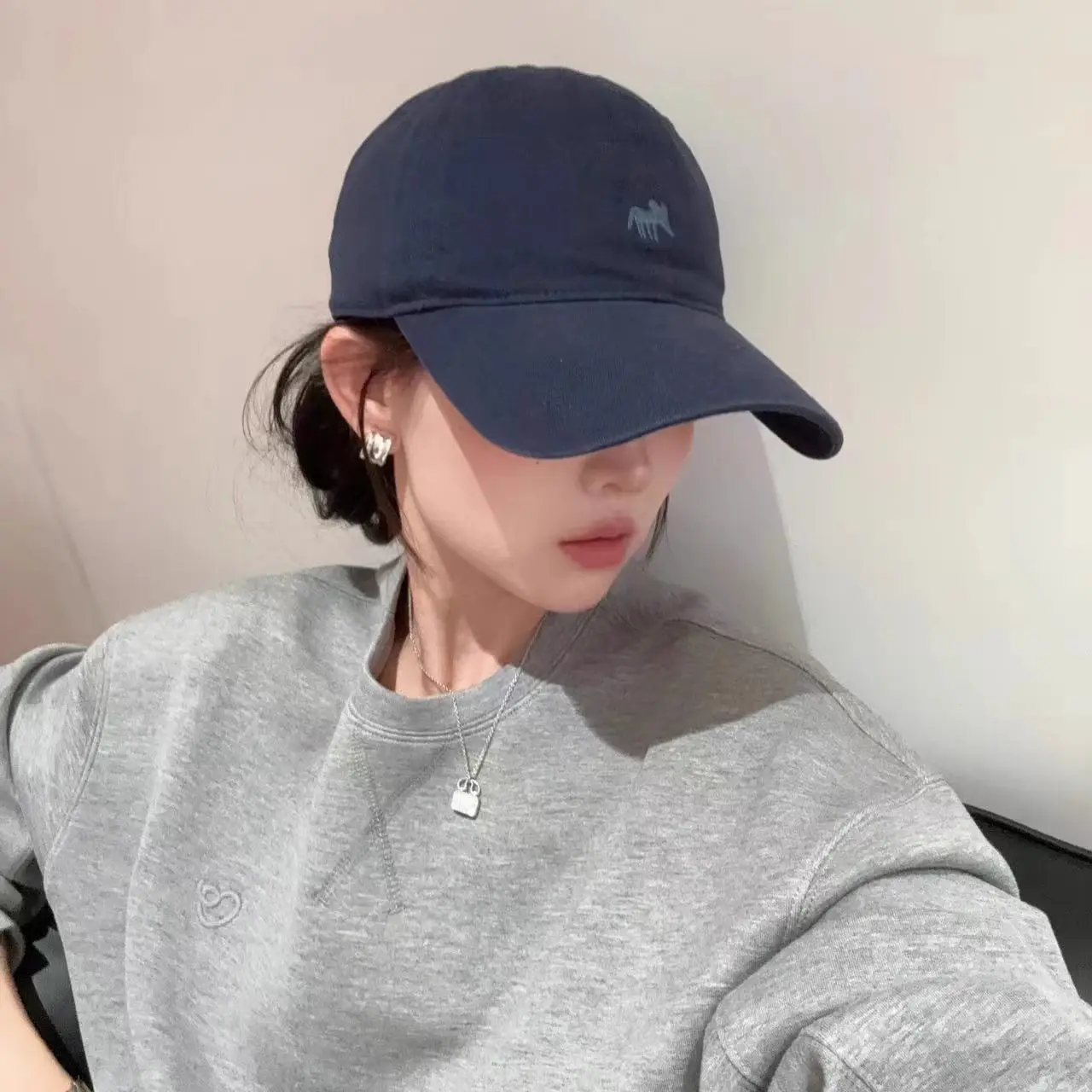 Blue Embroidered Baseball Cap for Men Women - Image 13