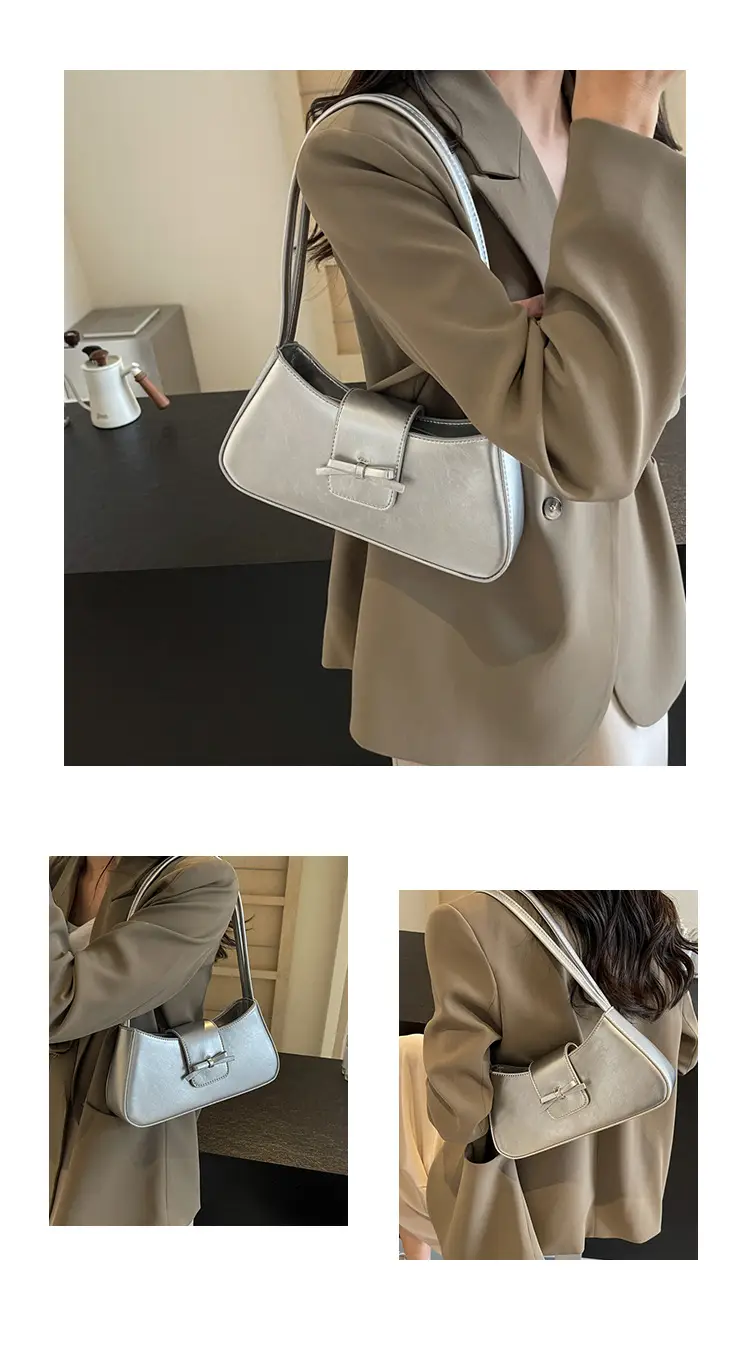 Black Women's Shoulder Bag with Bow Design — feature 23