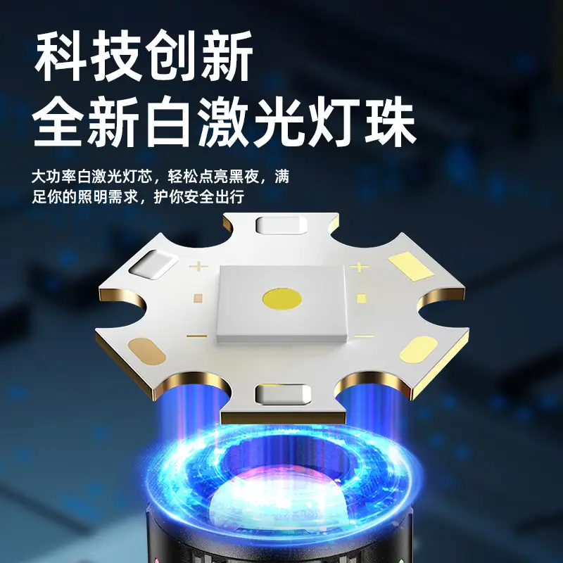 Two-in-One Explosive White Laser Flashlight with TYPE-C Charging - Image 5
