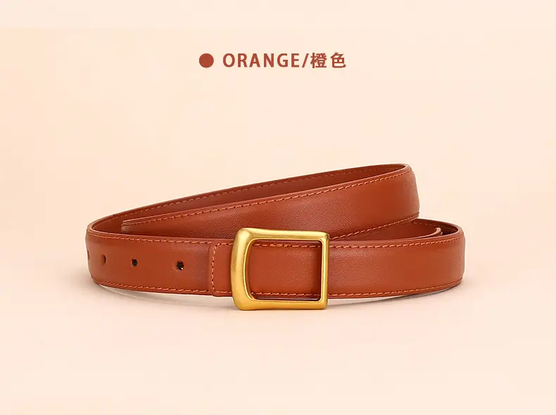 Women Square Buckle Genuine Leather Belt 24cm — feature 11