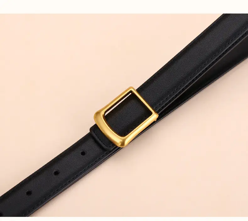 Women Square Buckle Genuine Leather Belt 24cm — feature 19