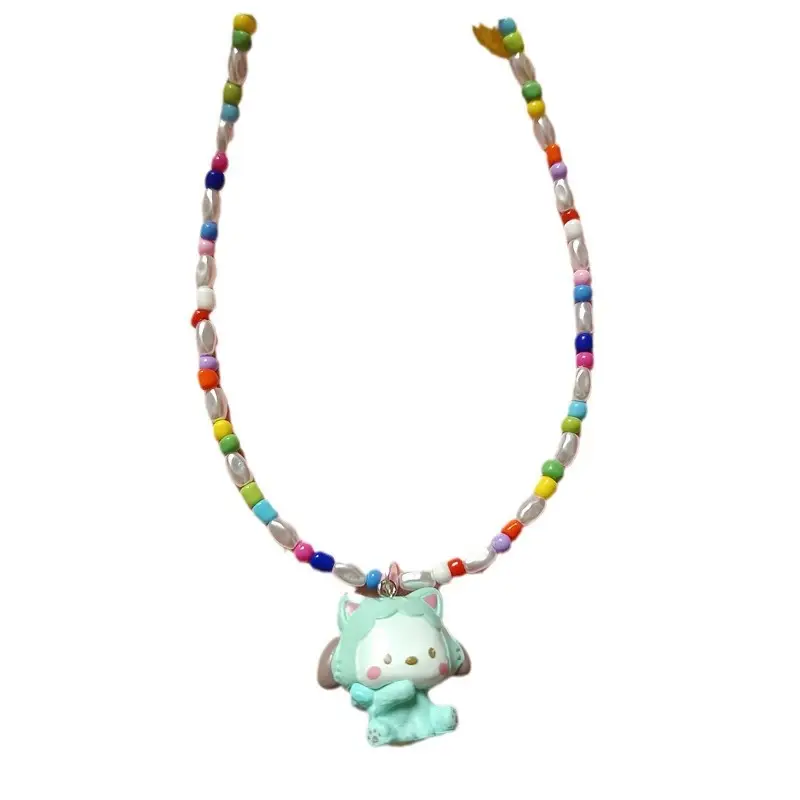 Cute Cartoon Necklace for Women Orange Beaded - Image 9