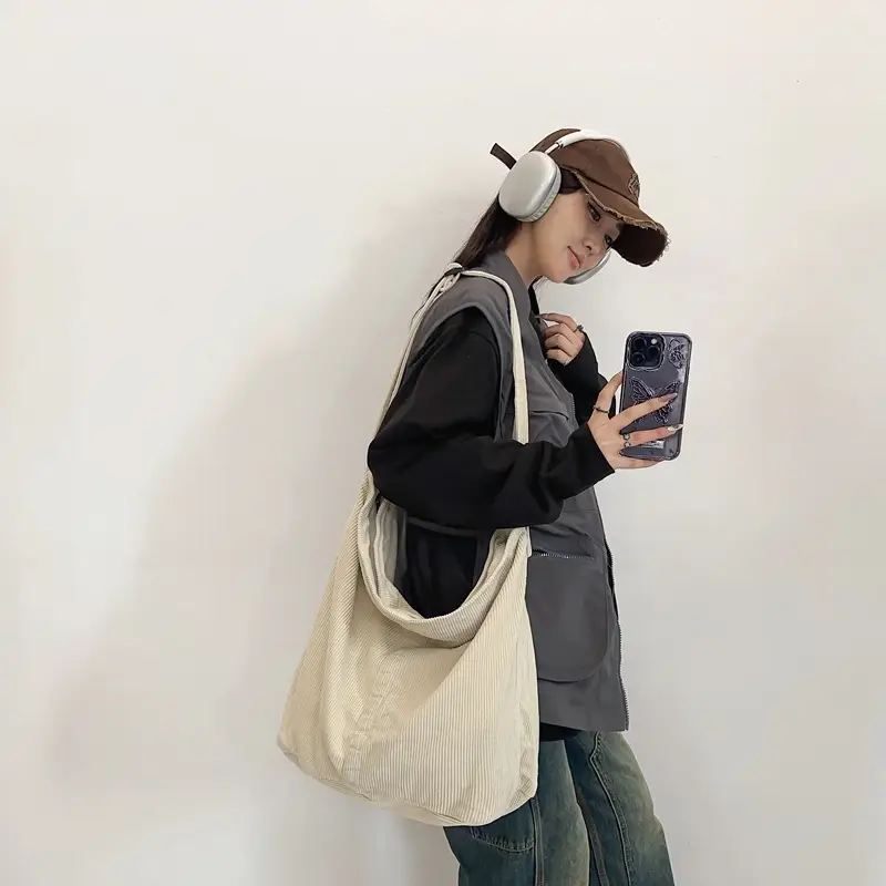 Red Velvet Shoulder Bag for Women 2024 Autumn - Image 9