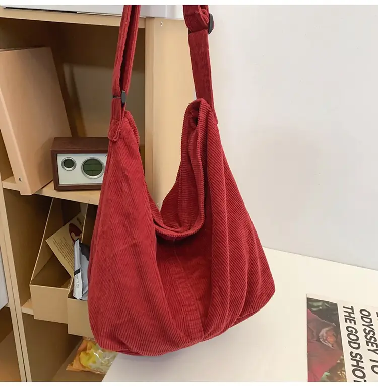 Red Velvet Shoulder Bag for Women 2024 Autumn — feature 35