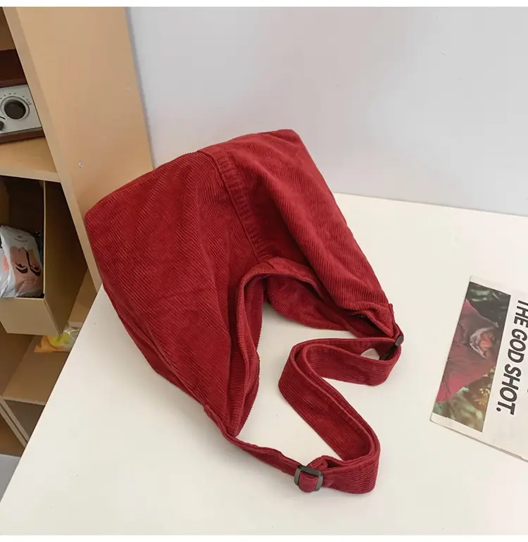 Red Velvet Shoulder Bag for Women 2024 Autumn — feature 36