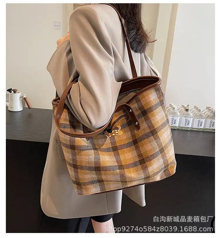 Plaid Large Commuter Bag for Women 2026 — feature 1