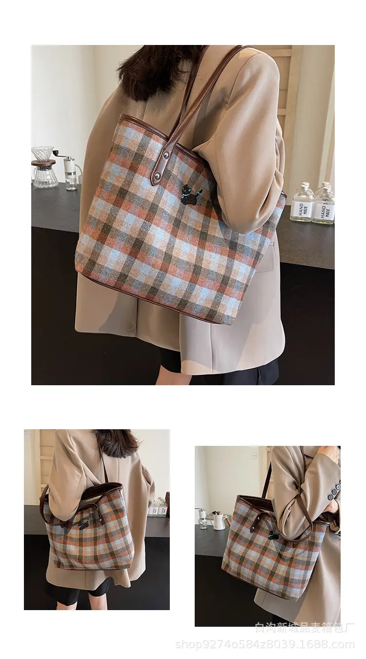 Plaid Large Commuter Bag for Women 2026 — feature 9