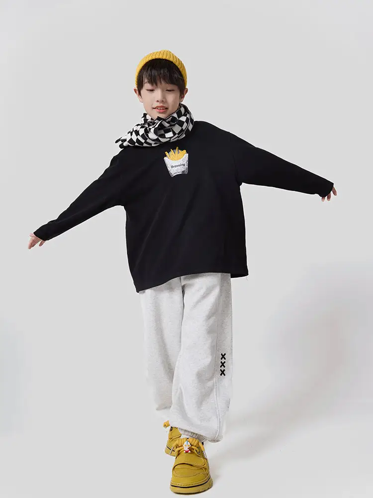 Panda Yuanyuan 260G White T-Shirt for Boys Winter Warm - Image 5