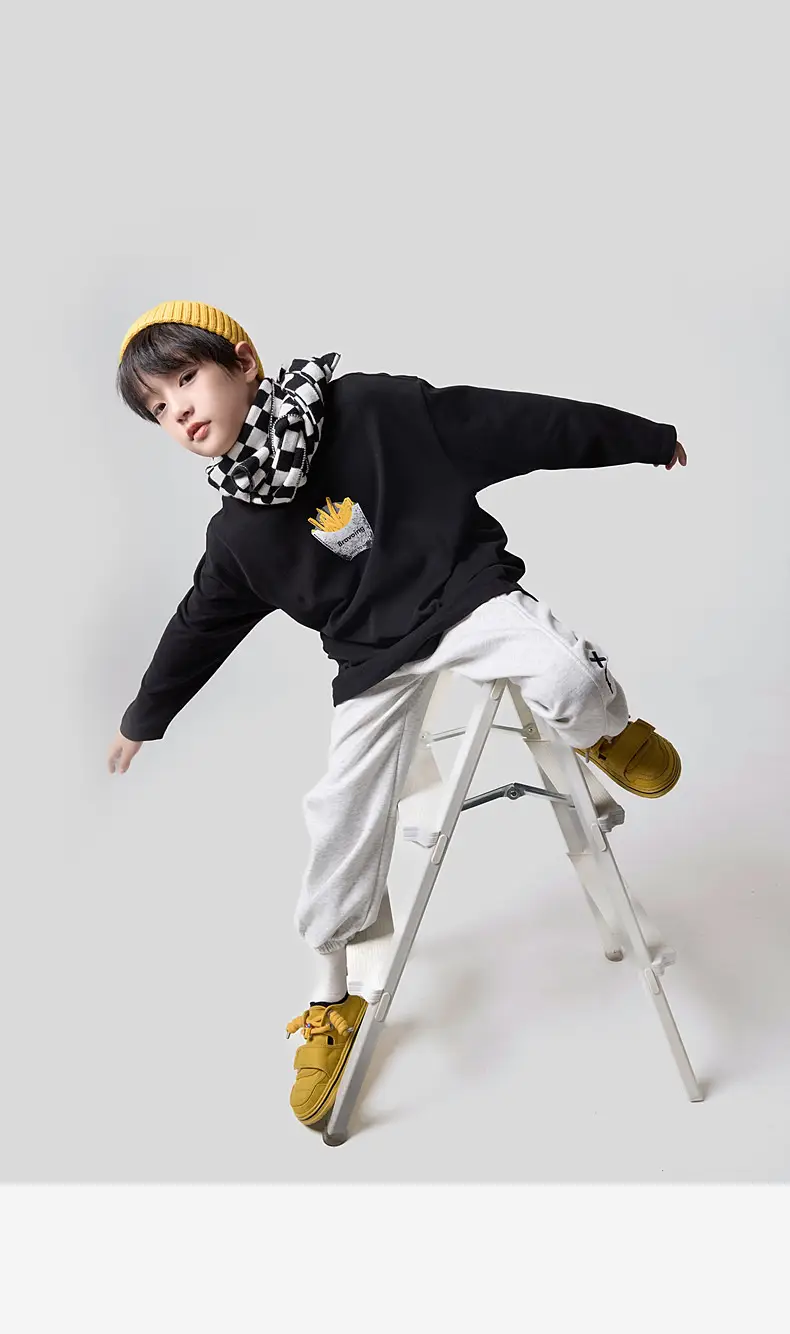 Panda Yuanyuan 260G White T-Shirt for Boys Winter Warm — feature 25