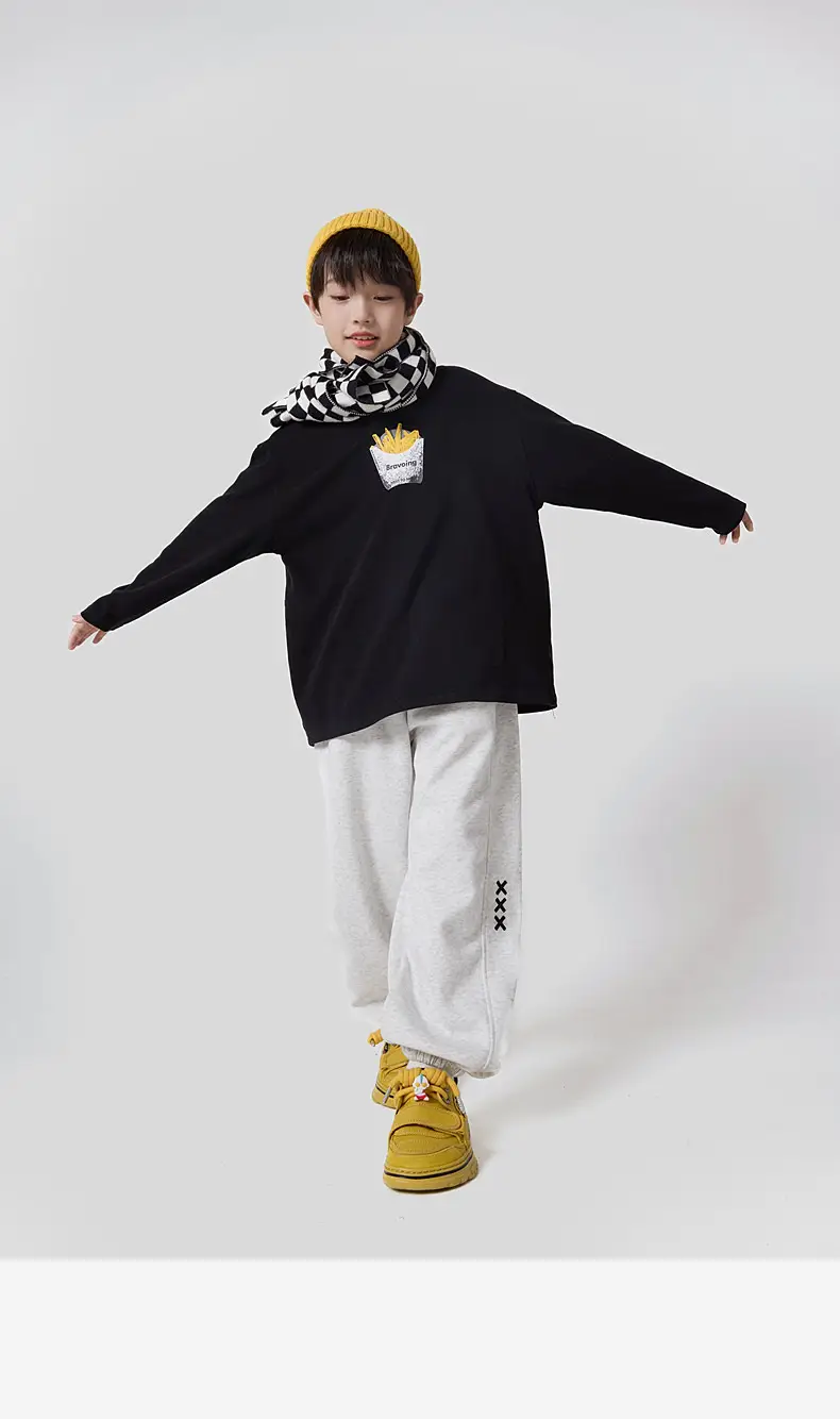 Panda Yuanyuan 260G White T-Shirt for Boys Winter Warm — feature 27
